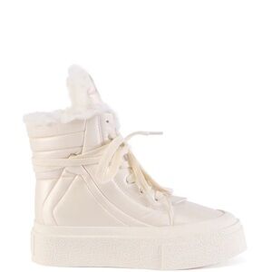 Elegant Cream High-Top Women's Sneakers